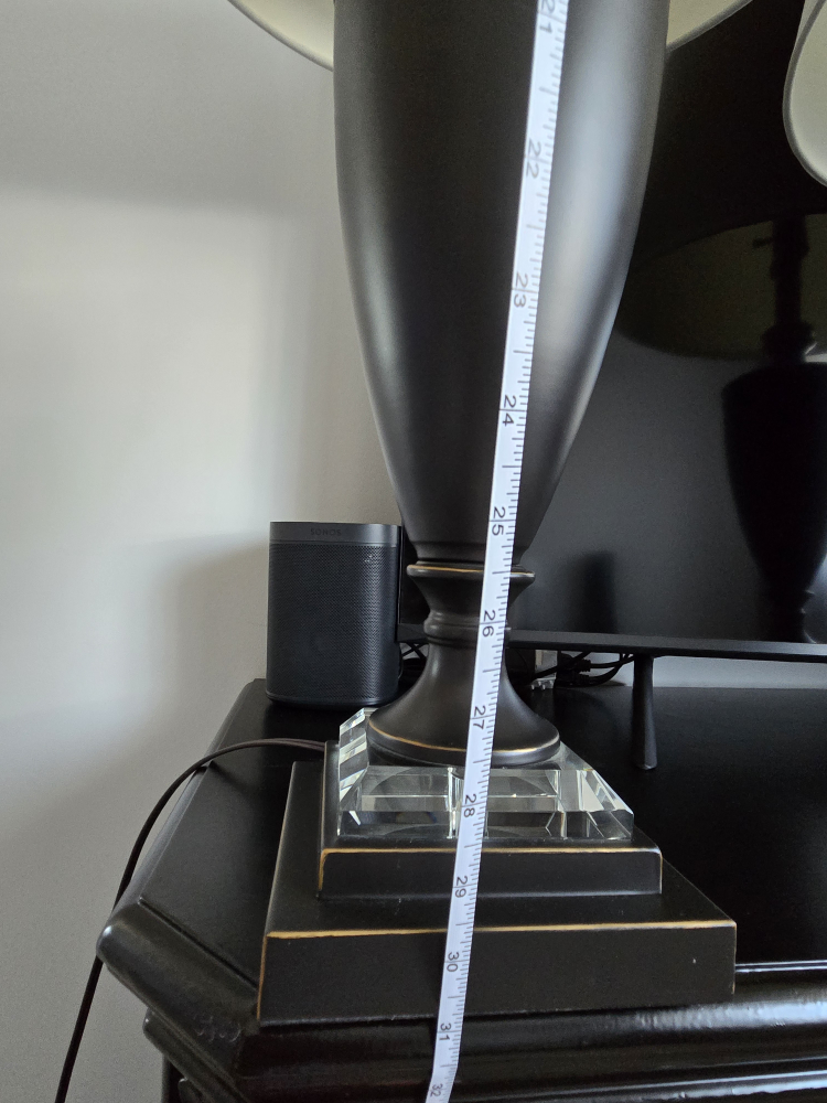 Pair of Elegant Black Table Lamps with Off-White Shades - photo 3