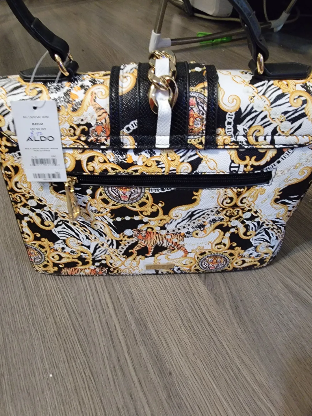 ALDO Baroque-print satchel handbag image indicator(4)