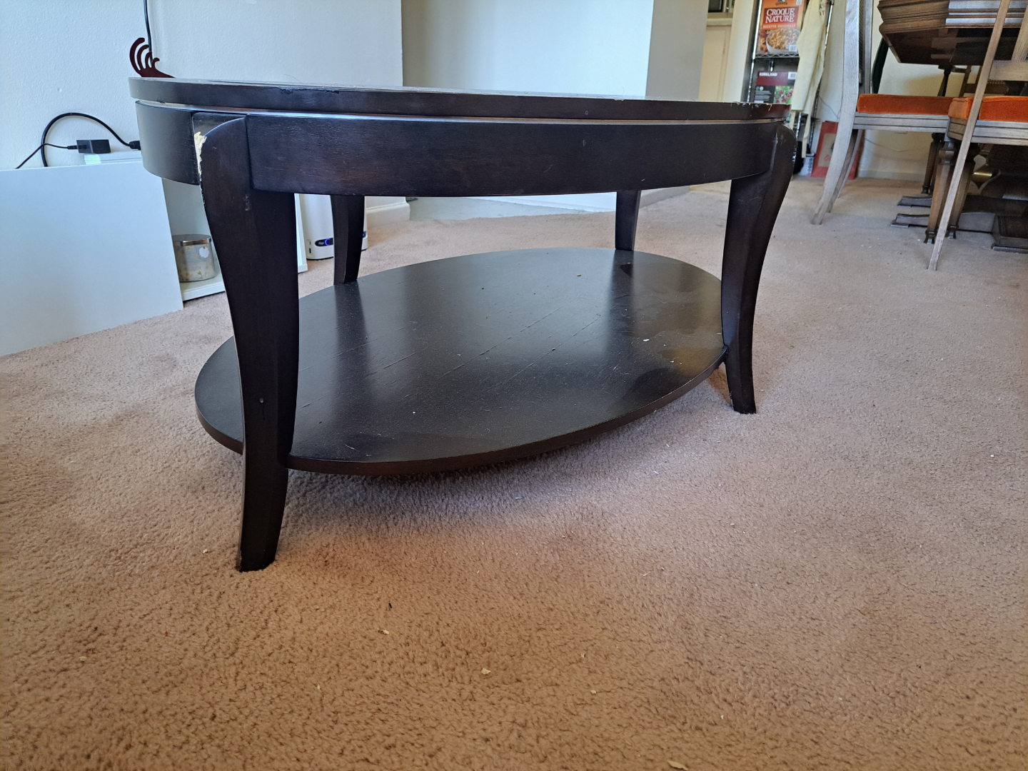 Oval Coffee/Living Room Table with Glass Top - photo 3