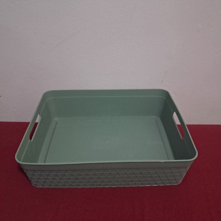 NEW  Plastic Storage Basket with Handles - photo 2