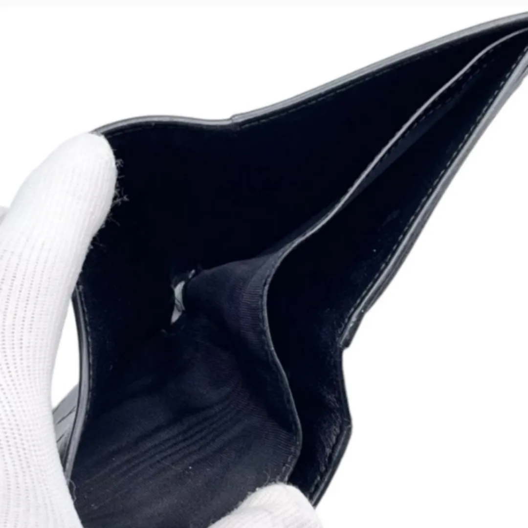 BVLGARI Black Leather Bifold Wallet image indicator(5)