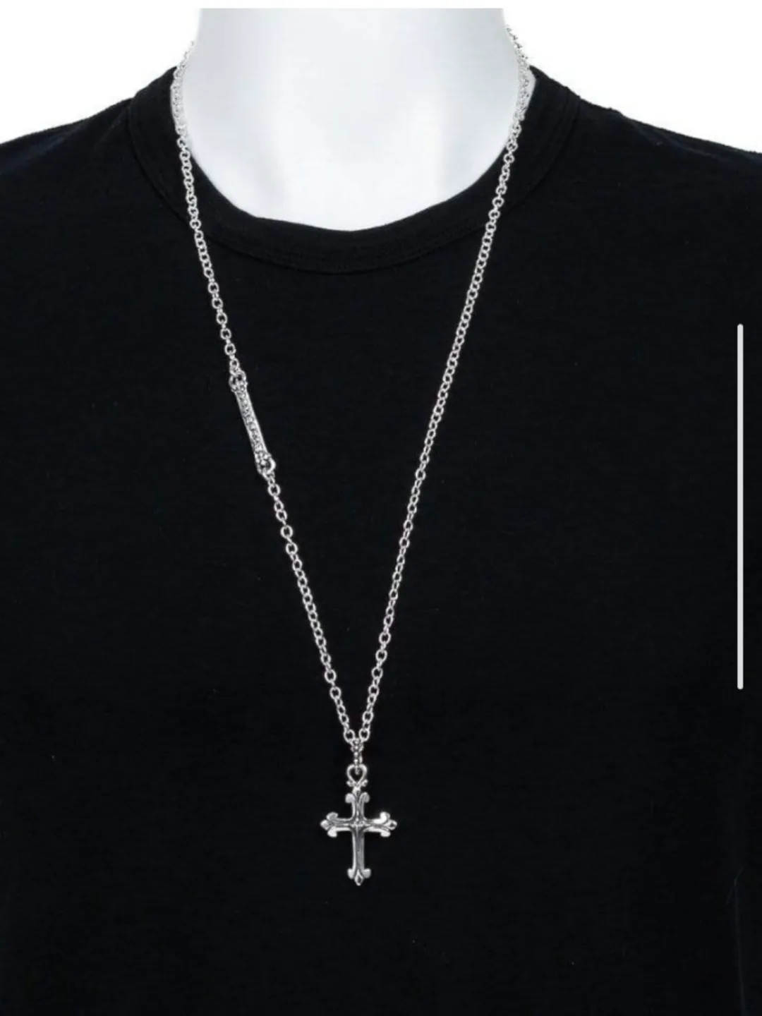 Sterling Silver Cross Pendant Necklace image indicator(2)