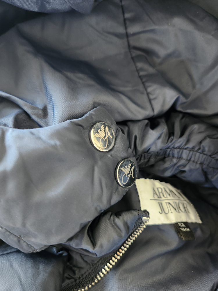 Armani Junior Girls' Dark Navy Blue Puffer Jacket Size 6A - photo 4