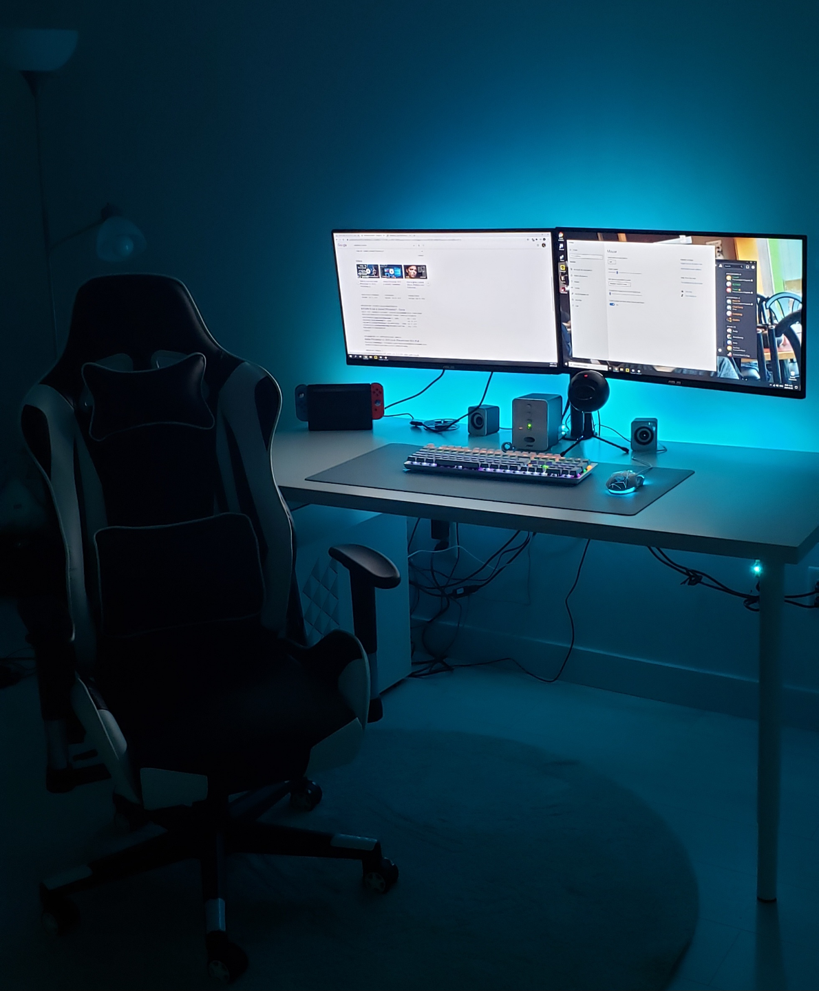 High end Custom-Built Gaming PC/ Dual Monitors/ Monitor Arm
