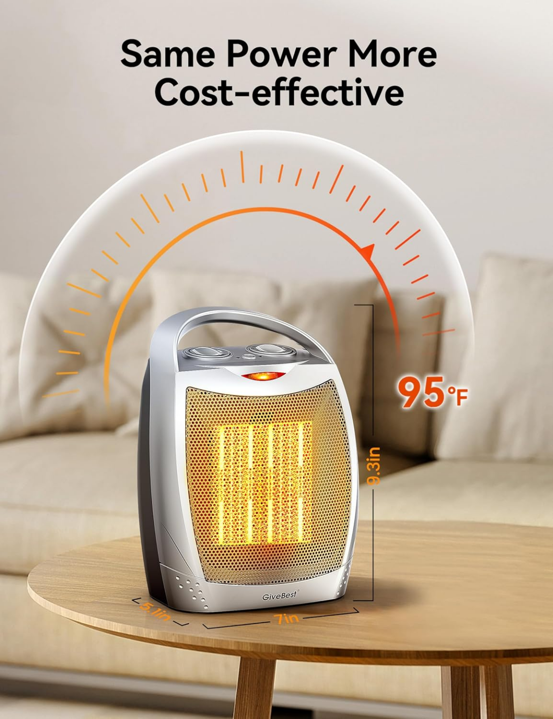Moving Out Sale‼️ 1500W PTC Ceramic Heater - Fast Heating - photo 2