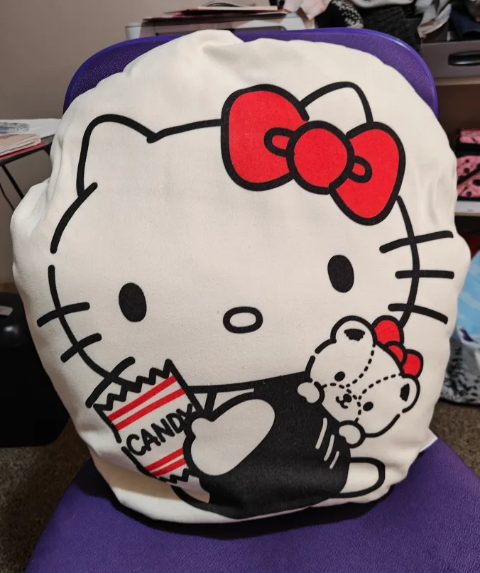 Purple Kids' Desk Chair with Hello Kitty Pillow 💖🧡 image indicator(6)