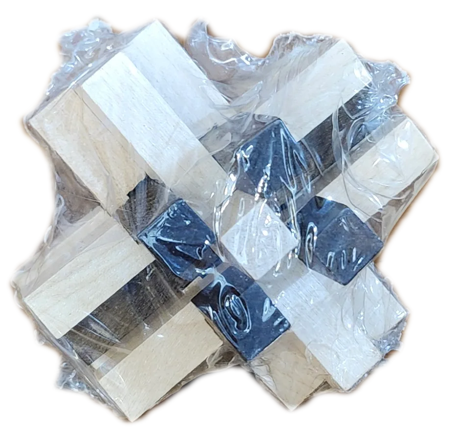 Lot of 4 Wooden Brain Teaser Puzzles image indicator(3)