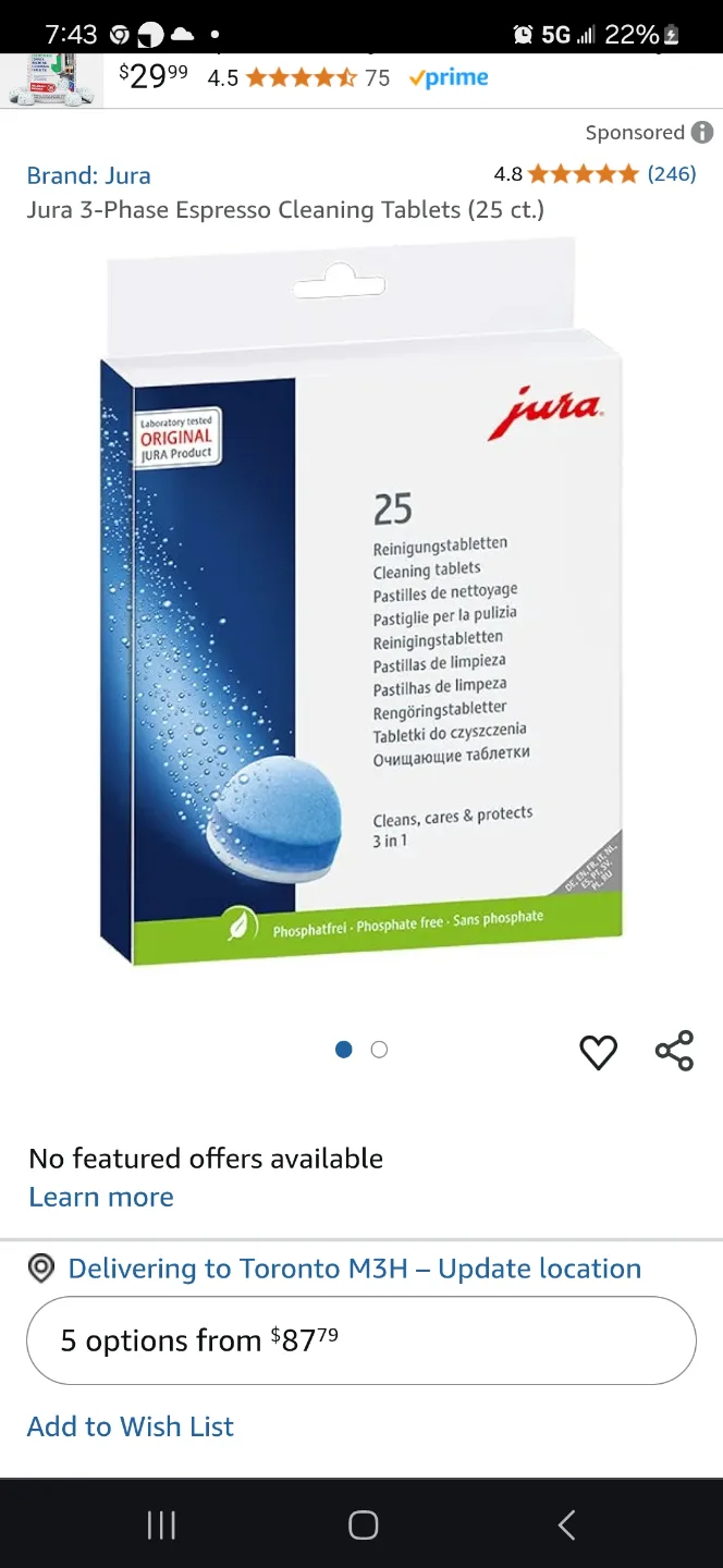 Jura 3-Phase Espresso Cleaning Tabs 25 ct + Claris Blue Filter image indicator(6)