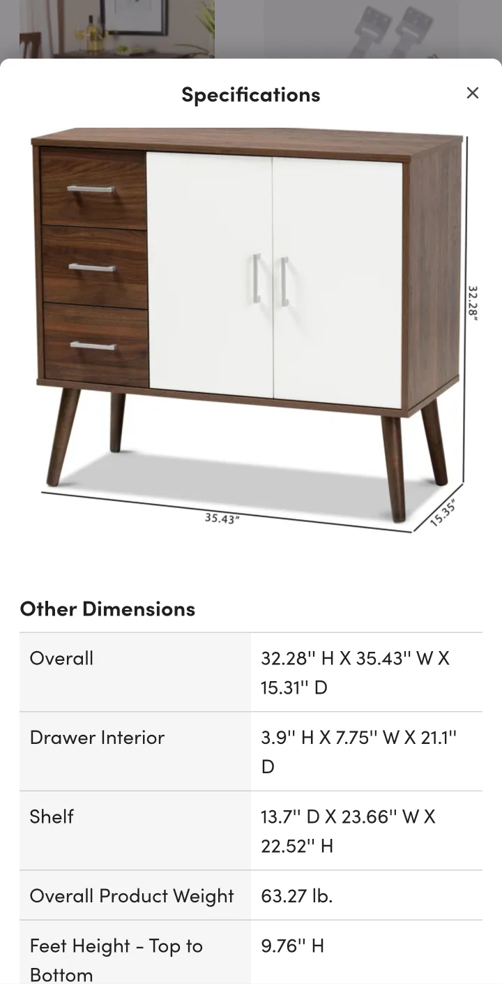 Mid-Century Modern Accent Sideboard image indicator(2)