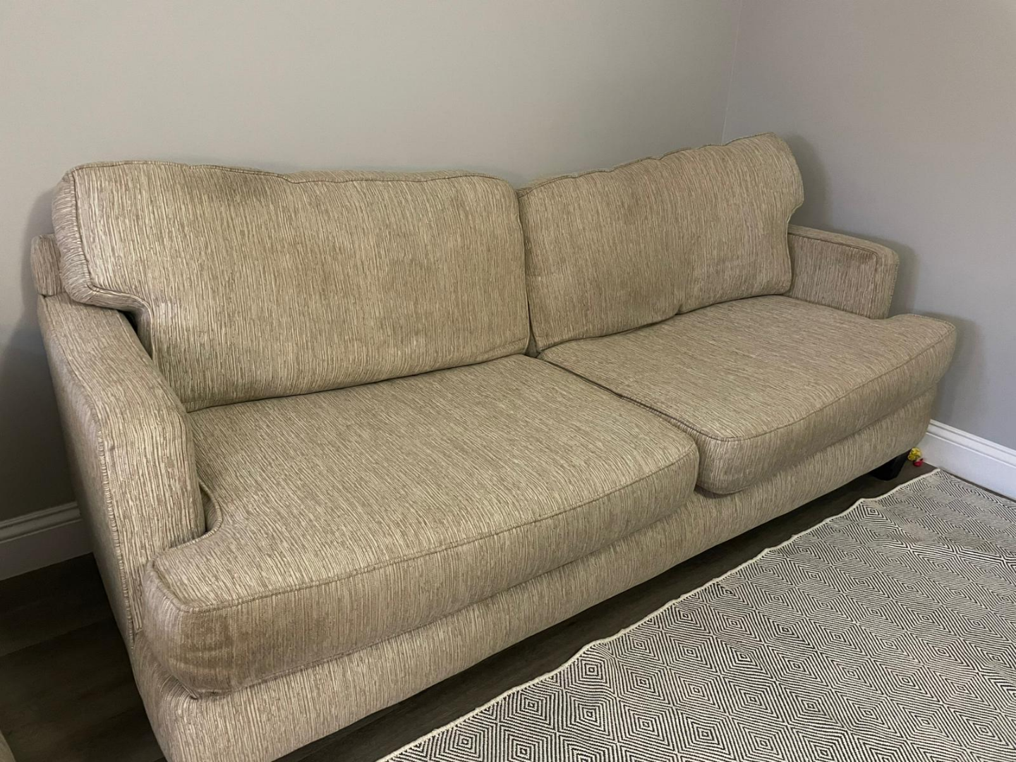 Beige Fabric Sofa and Loveseat Set