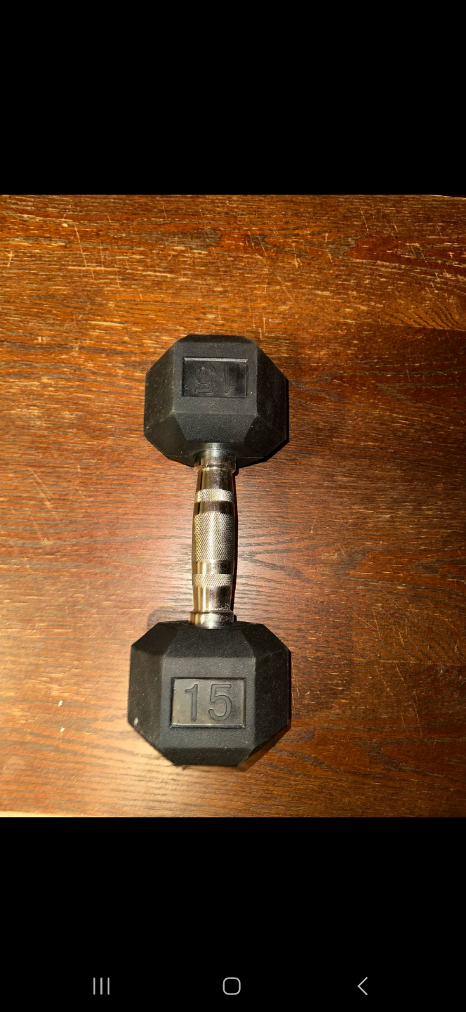 15 lb Hex Dumbbell