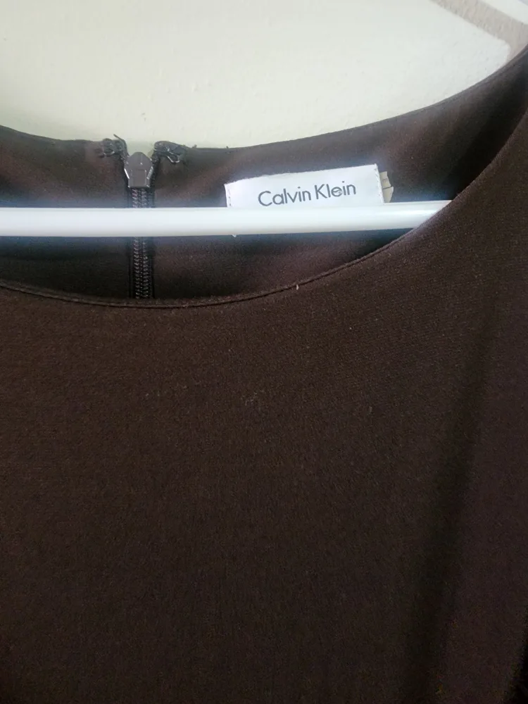 Calvin Klein Brown Ruched Mini Dress image indicator(3)