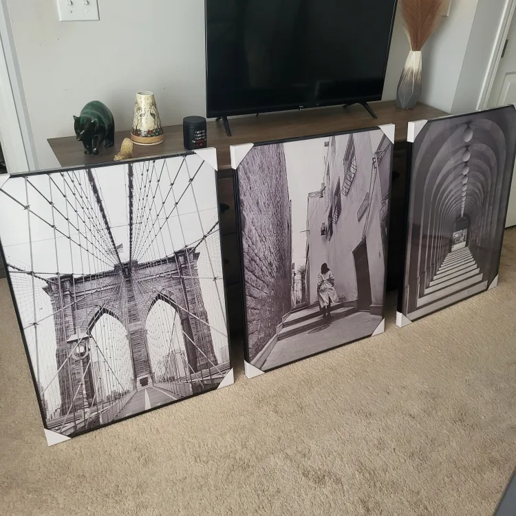 3 panel framed wall art (New sealed) image indicator(2)