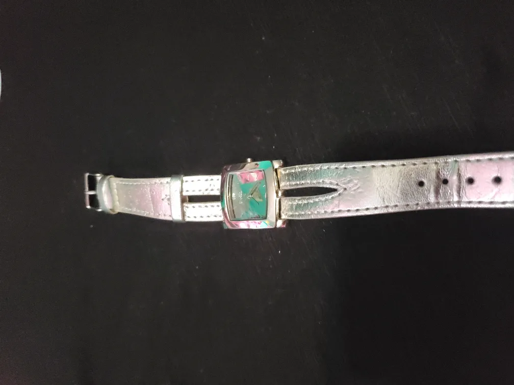 Silver Guess Watch with Leather Band image indicator(2)