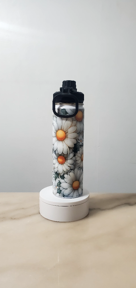 Custom Daisy Floral Water Bottle - photo 2
