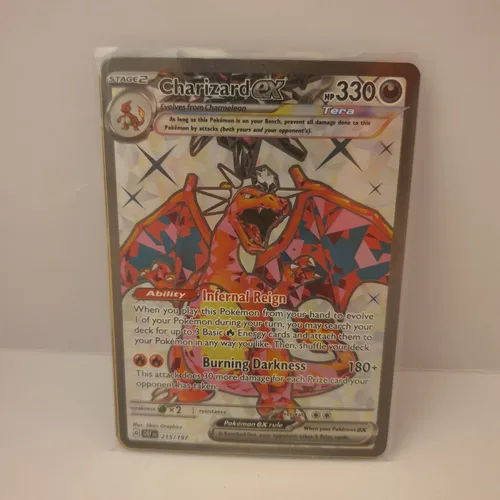 pokemon card 215 197 Pokmon TCG Charizard EX 215/197 Obsidian Flames Full Art Mint True Believers Gaming and Collectibles