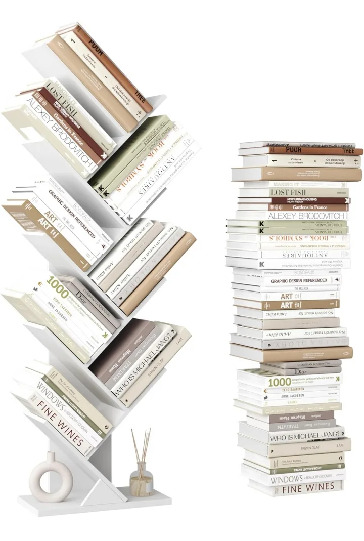 Yellow Wooden Bookcase - Modern Zigzag Design image indicator(3)