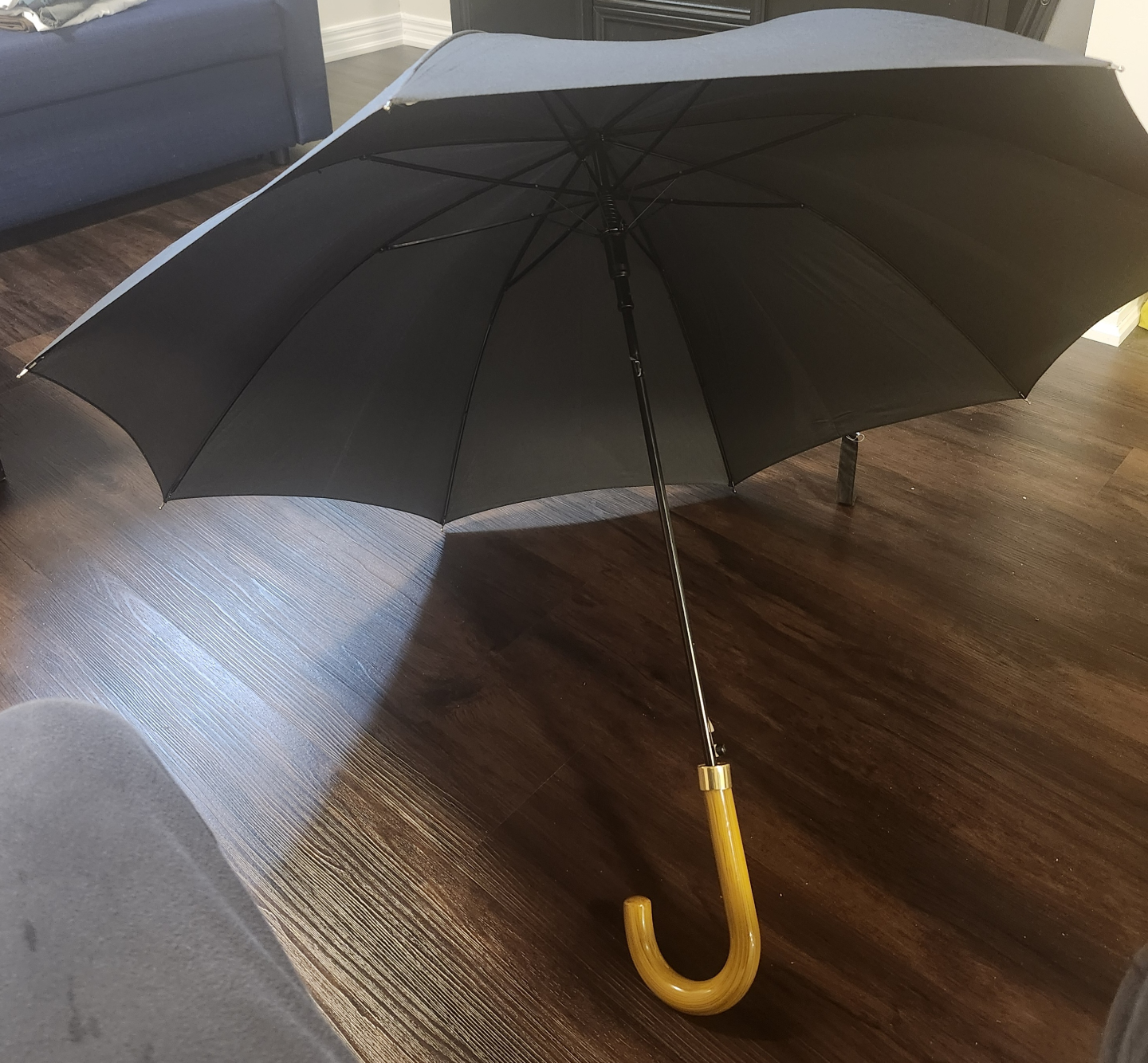 Black Umbrella with Yellow Handle - photo 2