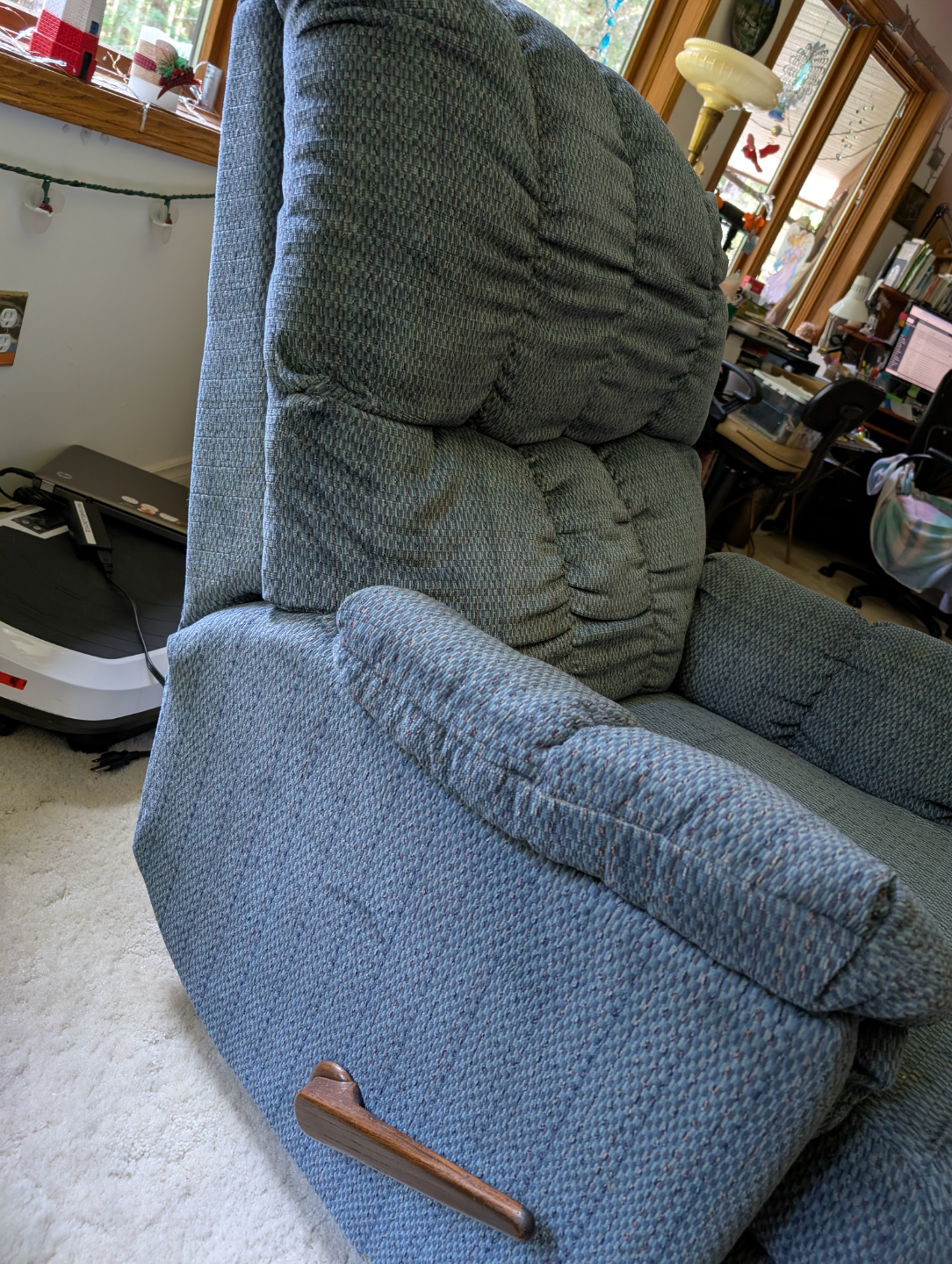 Recliner Chair - Blue Fabric - photo 5