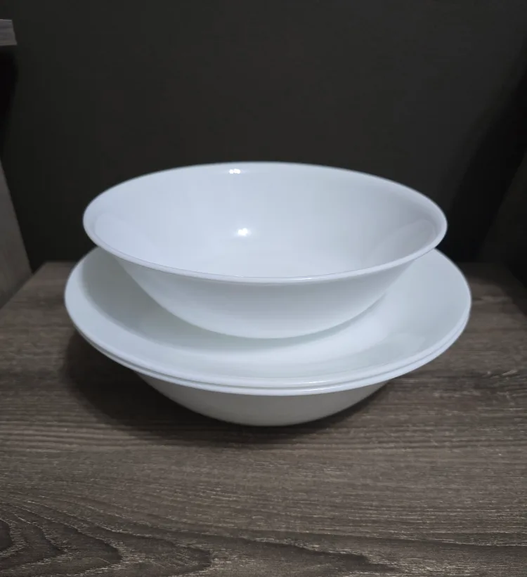 Corelle Vitrelle White Serving Bowls and Plate image indicator(5)
