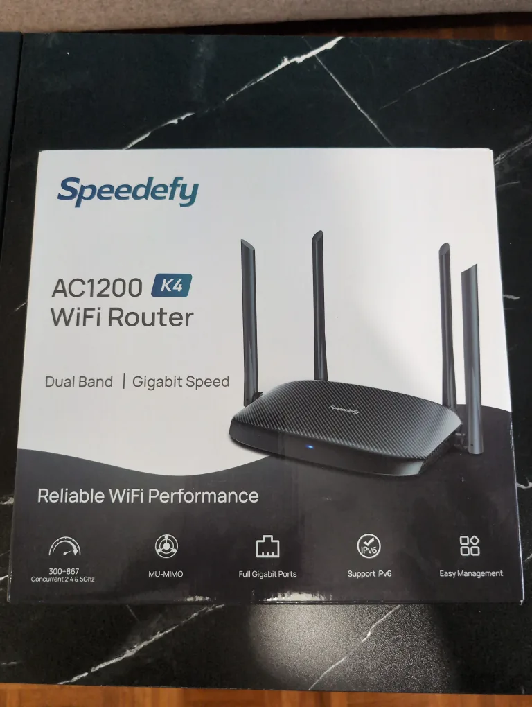 Speedefy AC1200 K4 WiFi Router - Dual Band Gigabit Speed thumbnail