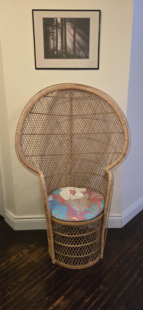 Vintage Wicker Peacock Chair - photo 3