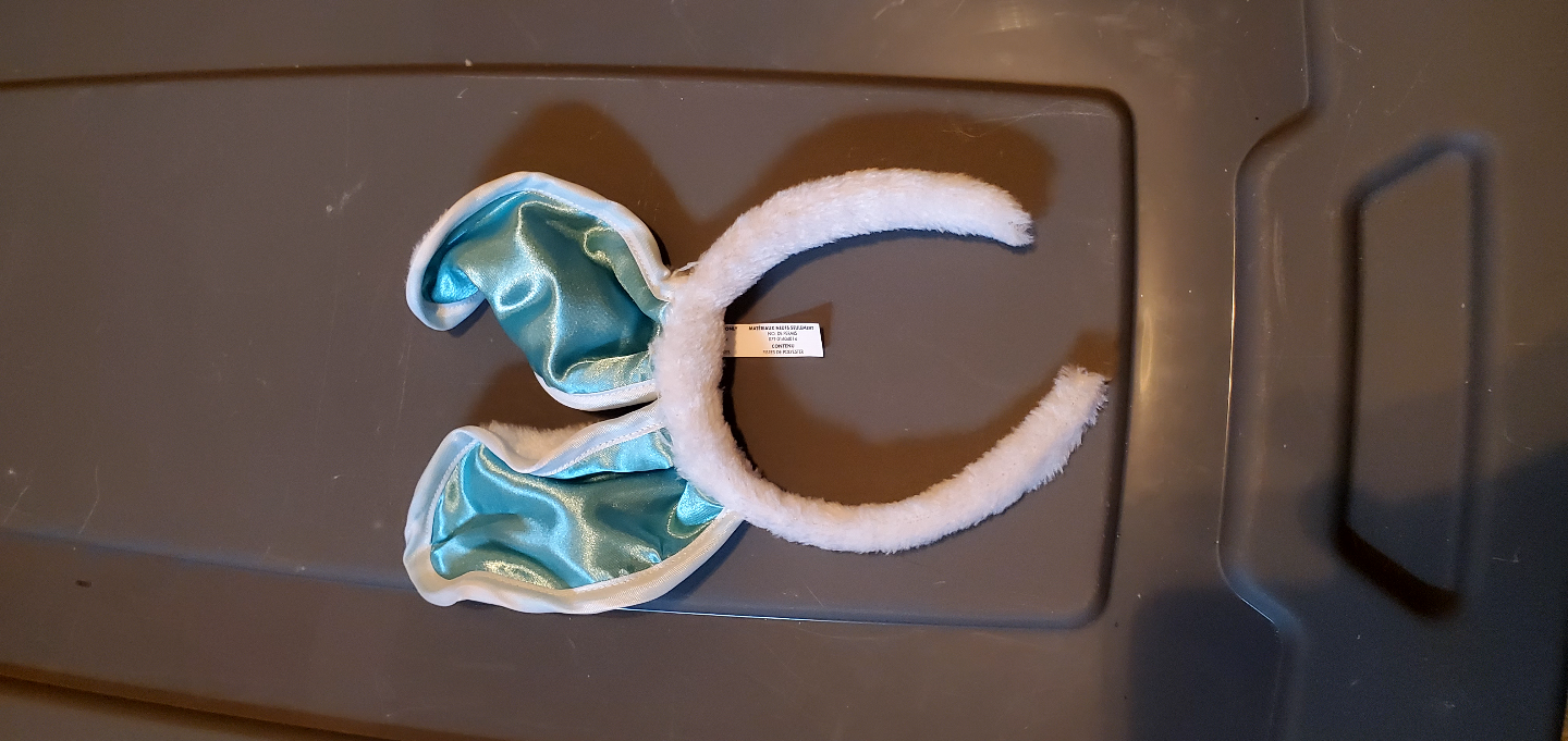 Light Blue Bunny Ears Headband