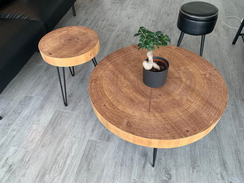 Live Edge Coffee Table Set
