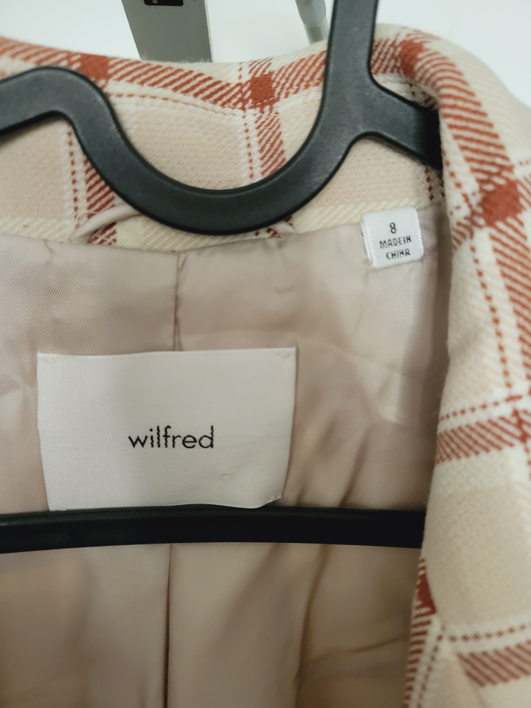 Wilfred Double-Breasted Plaid Blazer - Size 8 - photo 3