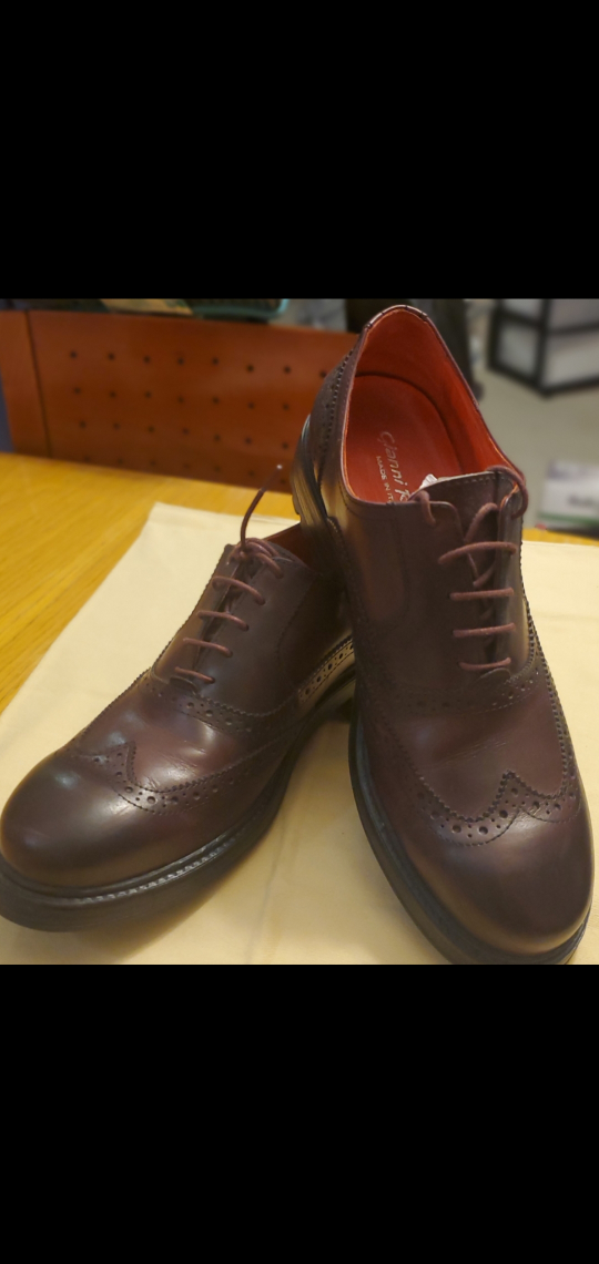 Crockett & Jones Men's Brown Leather Wingtip Oxford Shoes
