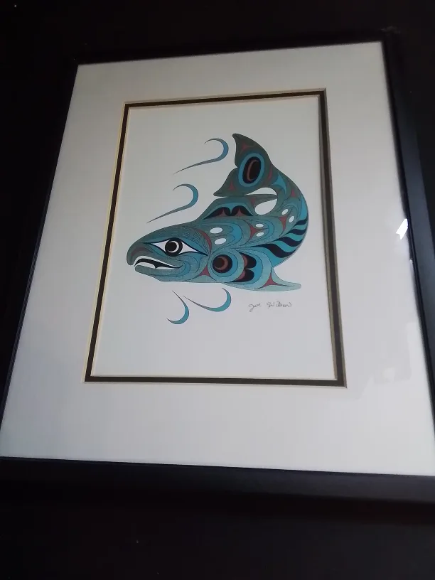 Joe Wilson Spawning Salmon Art Print💚 image indicator(5)