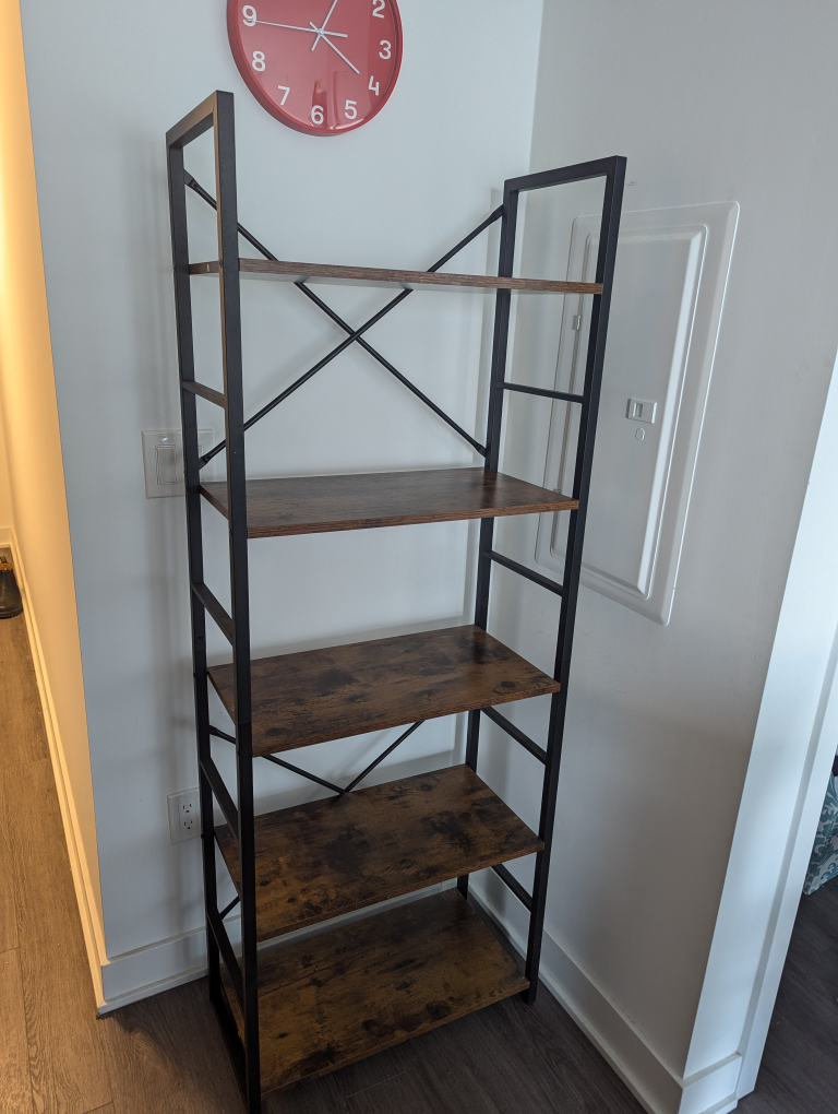 Industrial Style 4-Tier Shelving Unit