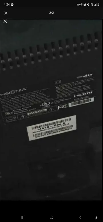 Insignia 32" LED TV image indicator(3)