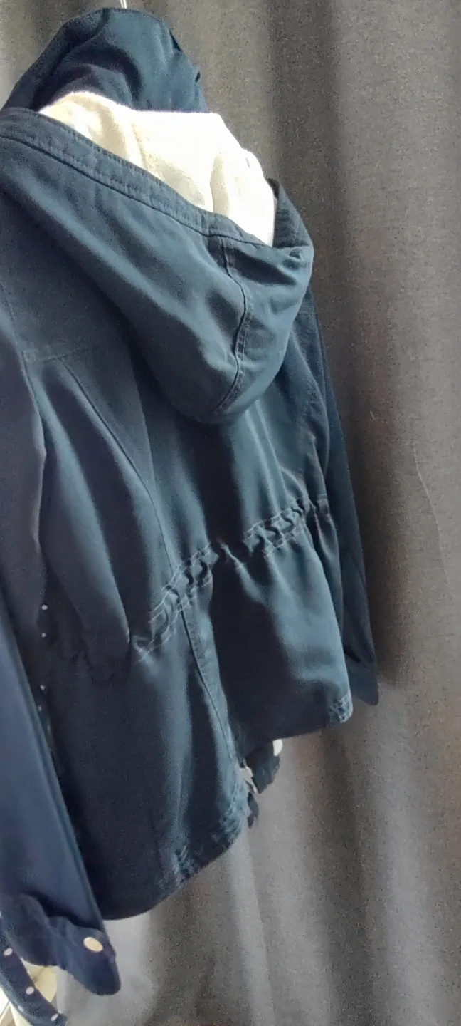 (NEW) Hollister California Women's Size Small Navy Blue Jacket image indicator(4)