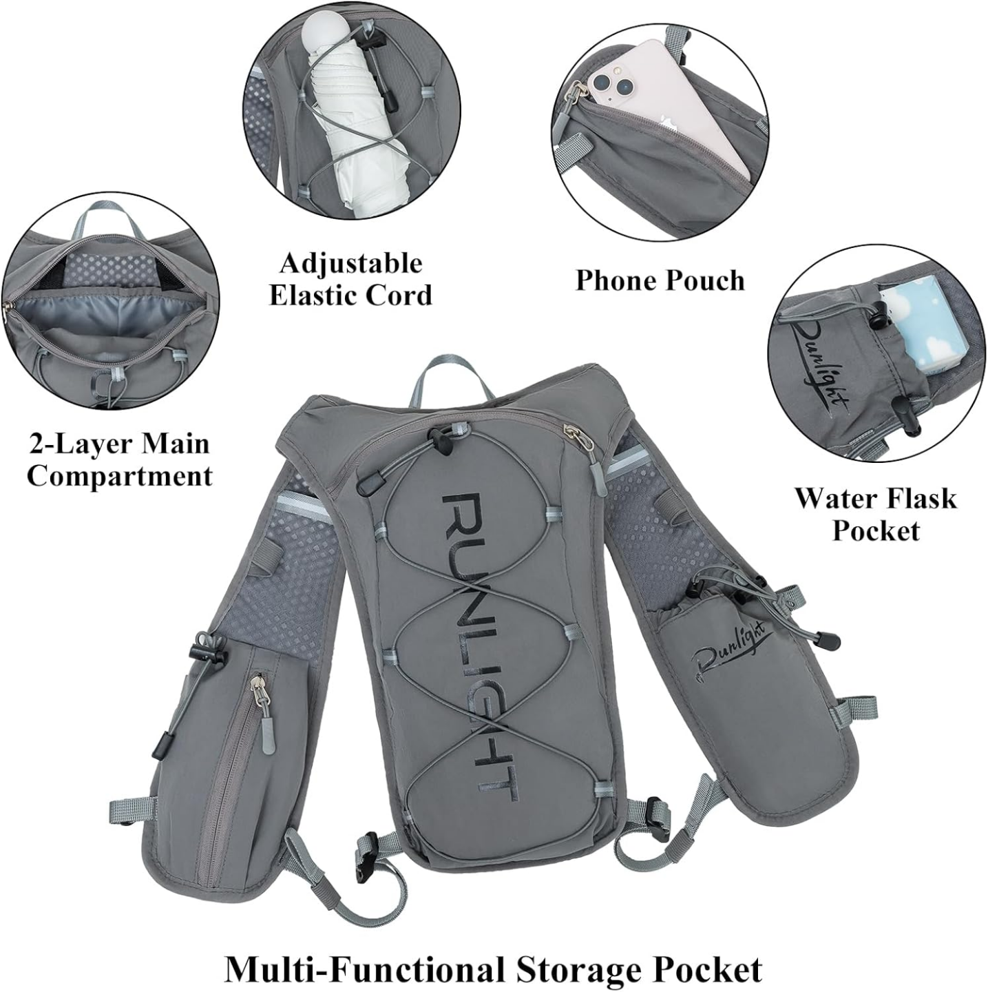 Runlight Hydration Vest - Grey 1.5L - photo 5