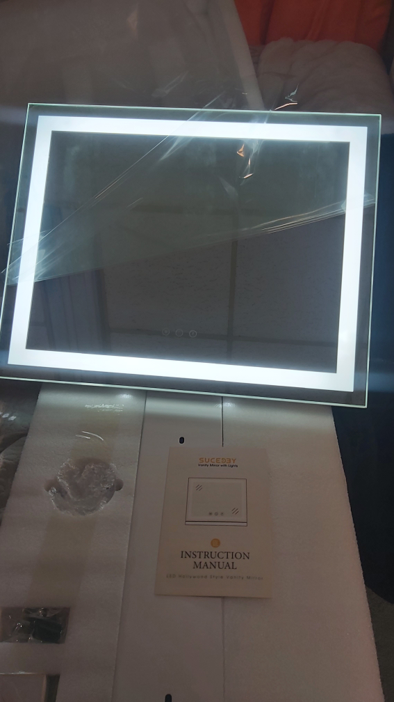 LED Lighted Vanity Mirror with 10x Magnification & USB Charging