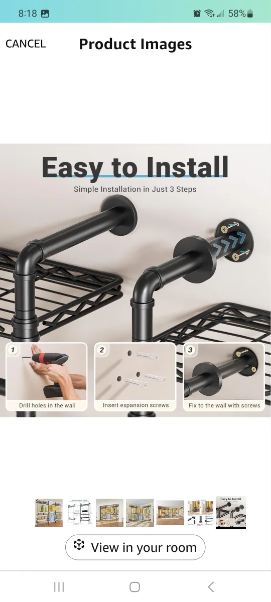 Heavy Duty Clothes Rack, Black image indicator(4)