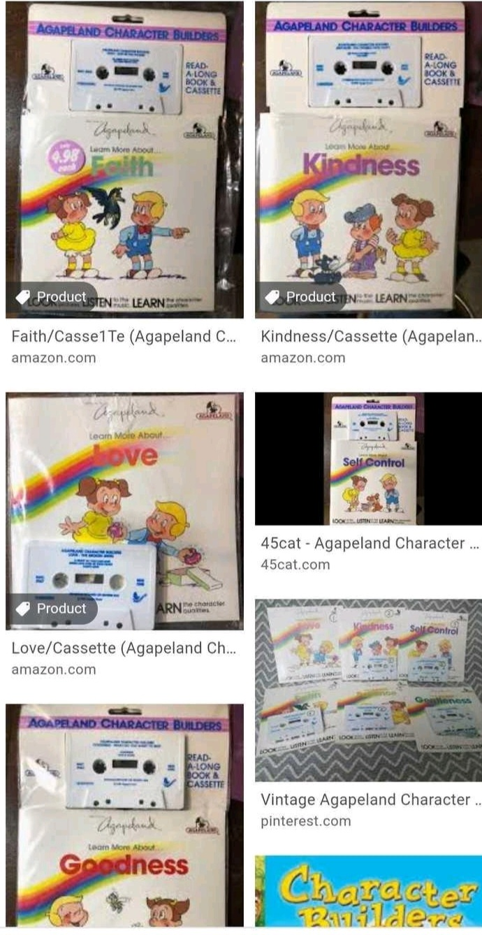 Vintage Agapeland Character Builders Book & Cassette Tape