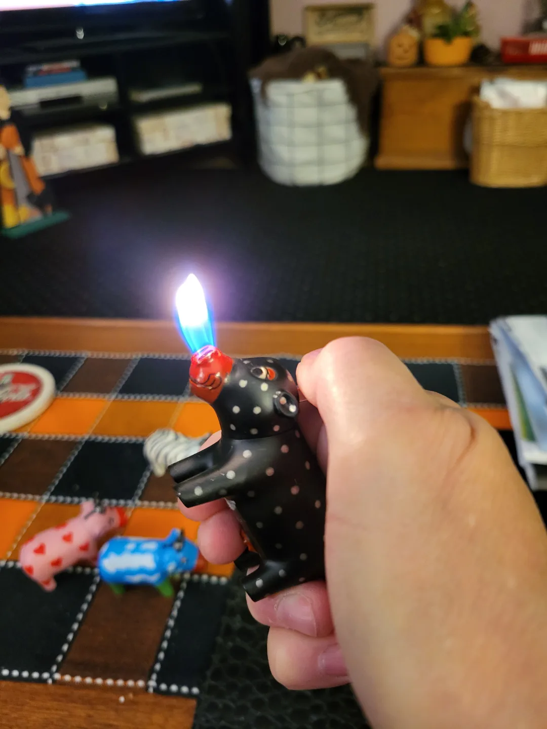 Set of Four Vintage Collectible Cow Butane Lighters image indicator(10)