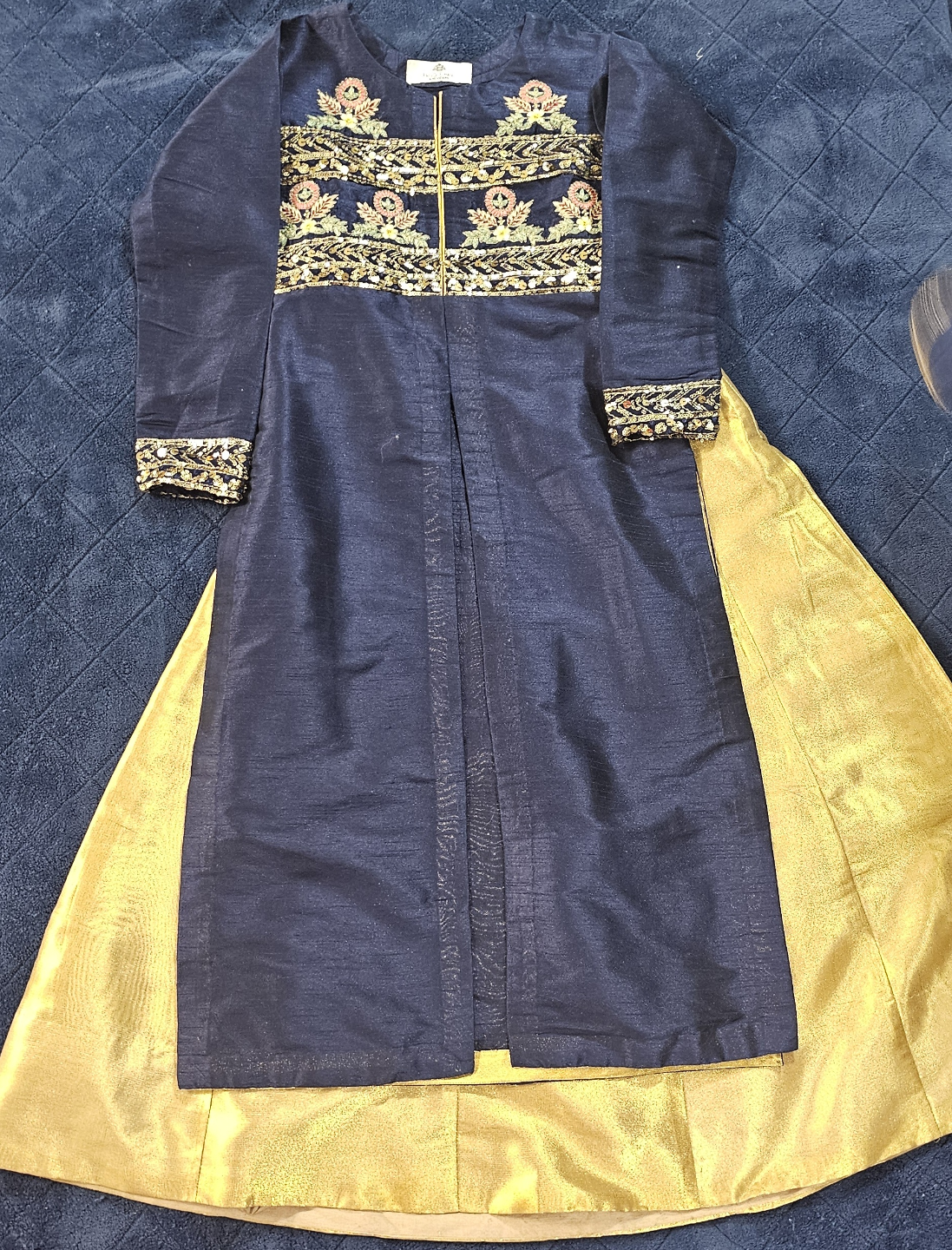 Girls Blue and Gold sharara set - photo 4