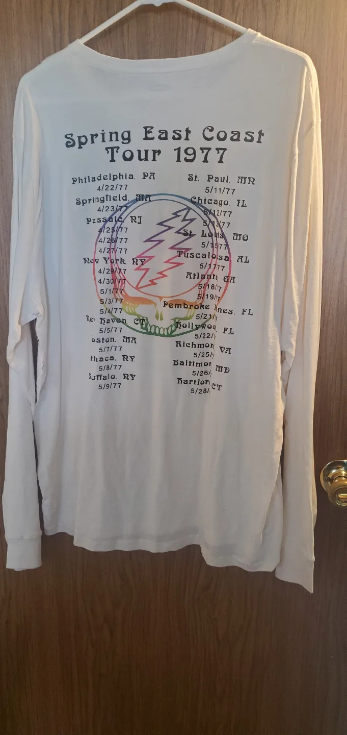 Grateful Dead 1977 Tour Long Sleeve Shirt - Size XL image indicator(3)