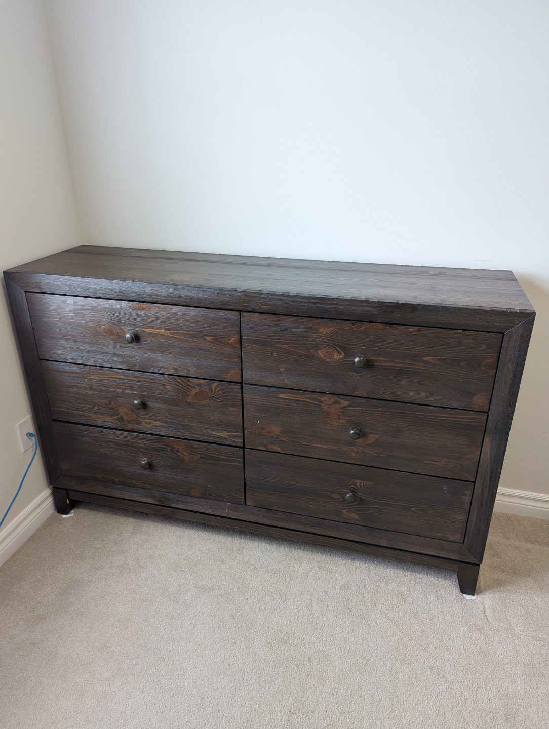 Dark Brown Six-Drawer Dresser - photo 2