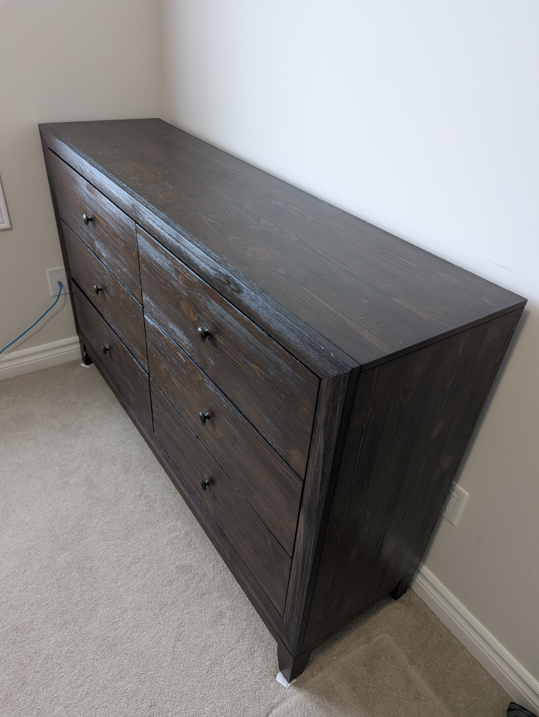 Dark Brown Six-Drawer Dresser - photo 3