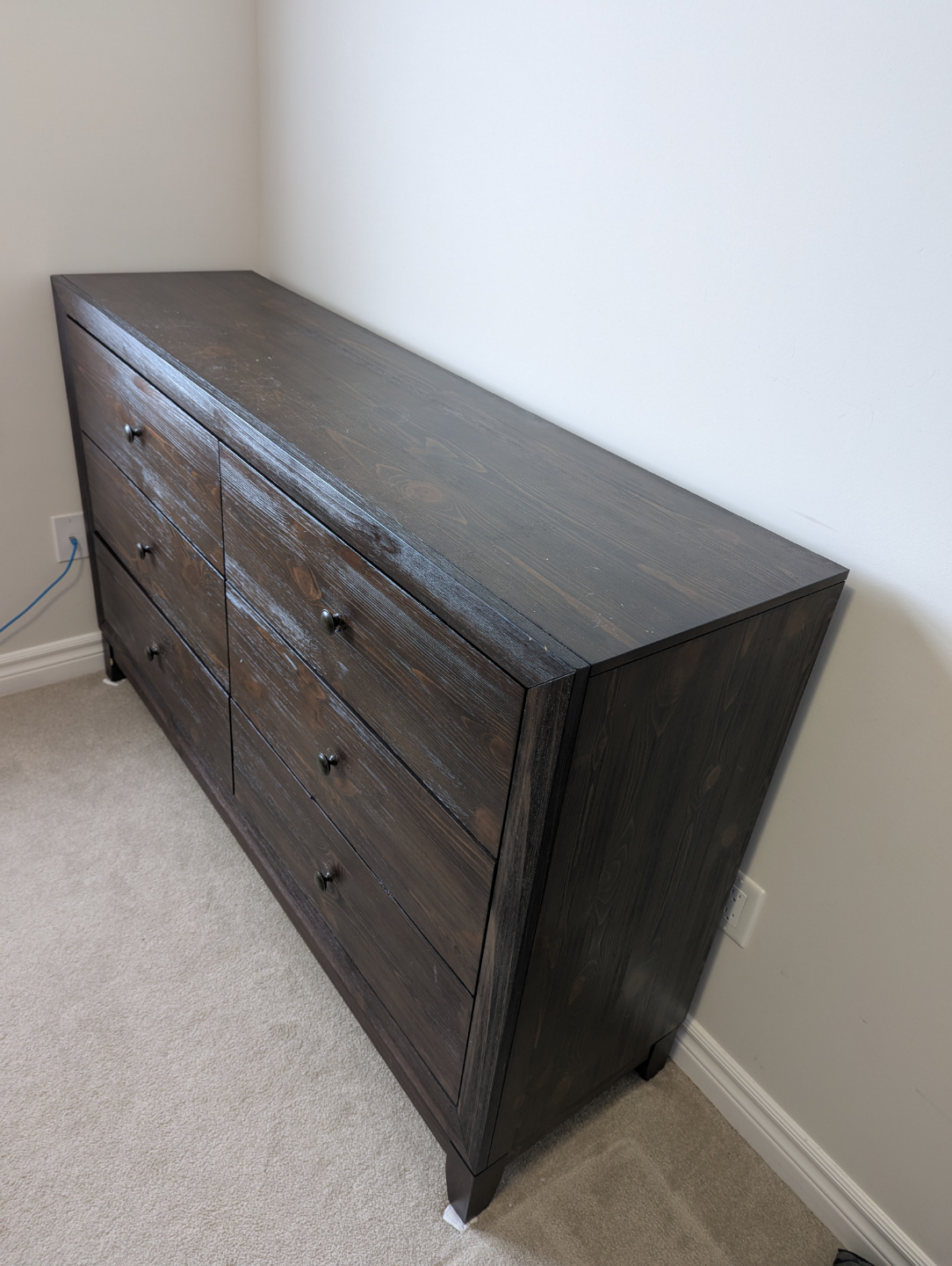 Dark Brown Six-Drawer Dresser - photo 4