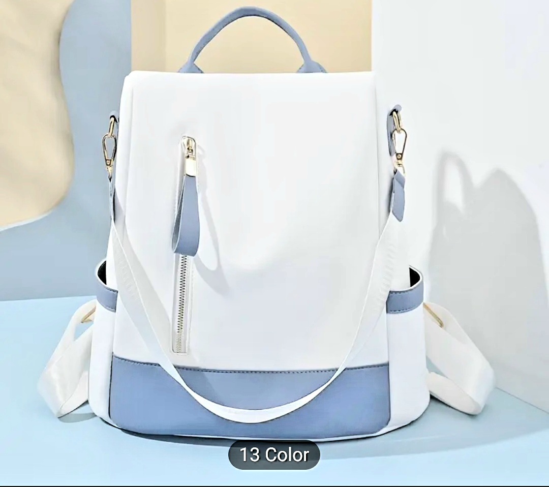 Stylish Two-Tone Backpack