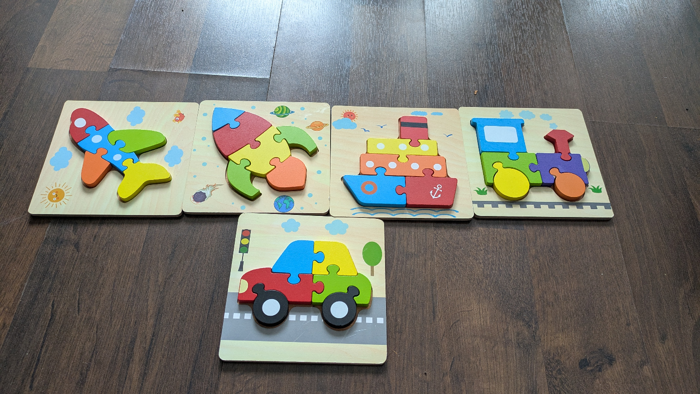 Railmat Wooden Jigsaw Puzzles - 5-Piece Set - photo 2