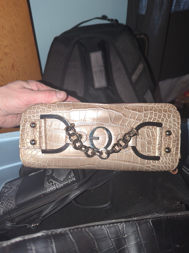 Guess Beige Crocodile-Embossed Wallet