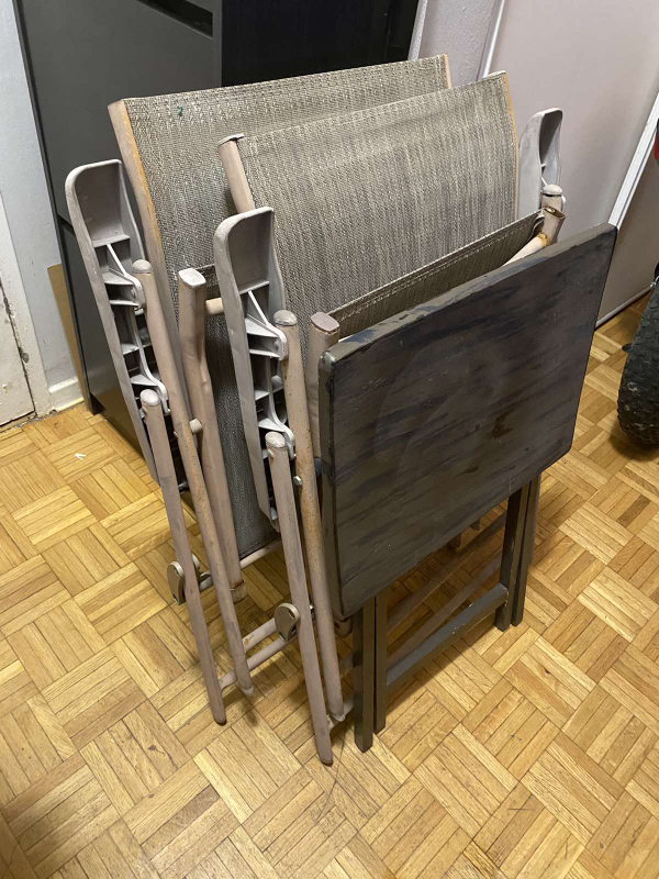 Folding Patio Set: 2 Chairs & Table - photo 3