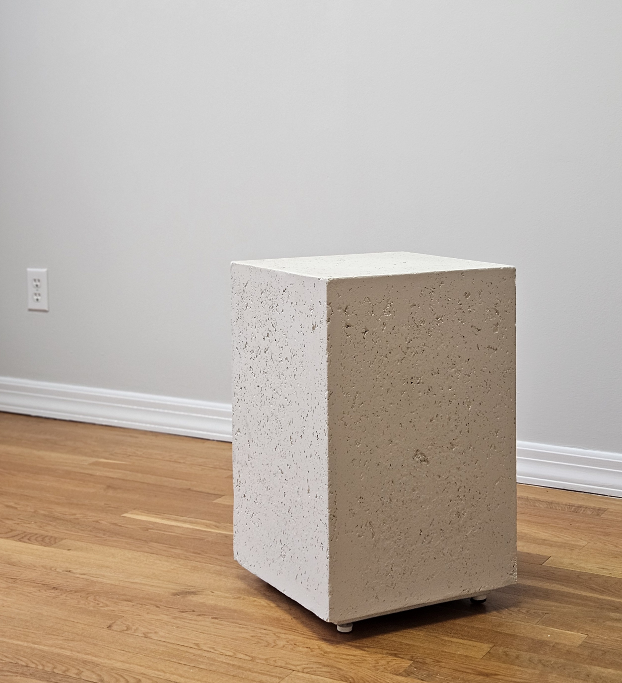 CB2 Ivory Concrete Side Table