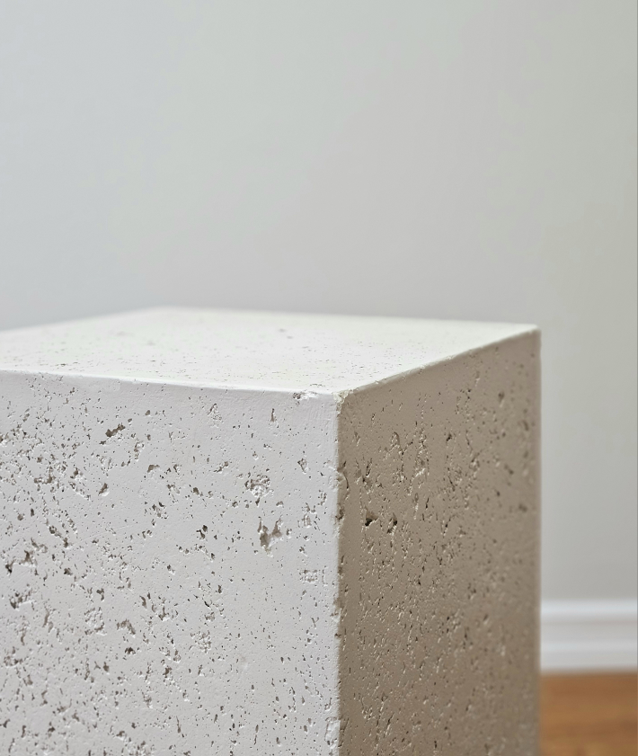 CB2 Ivory Concrete Side Table - photo 2